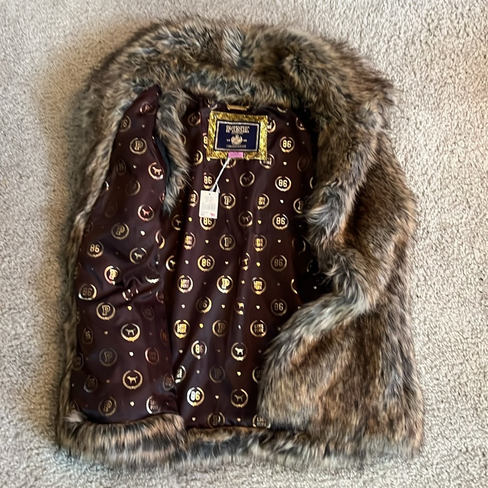 Vintage victoria secret PINK faux fur vest READ DESCRIPTION BEFORE PURCHASE